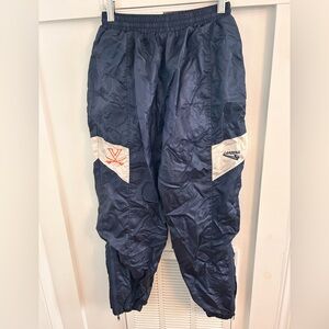 Vintage Lanzera UVA Cavaliers wind track pants elastic waist ankle zipper